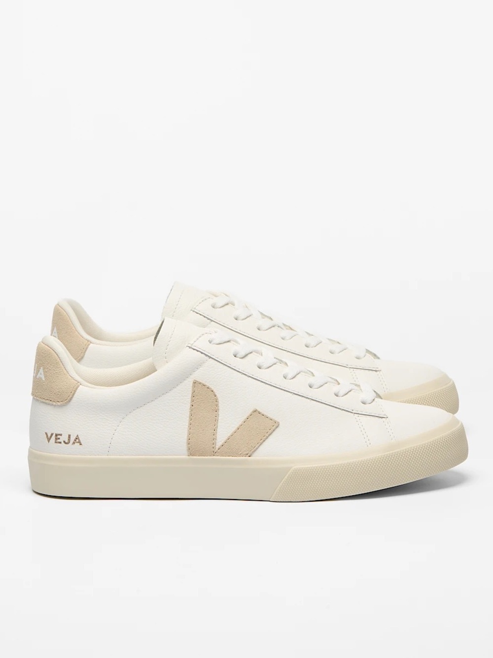 Veja campo leather sneakers in white almond size 39 or USA 8